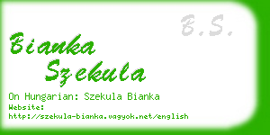 bianka szekula business card